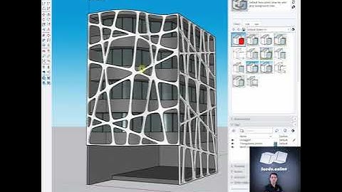 Vẽ bao che mặt tiền công trình với Plugin Voronoi và Shape Bender trong Sketchup.