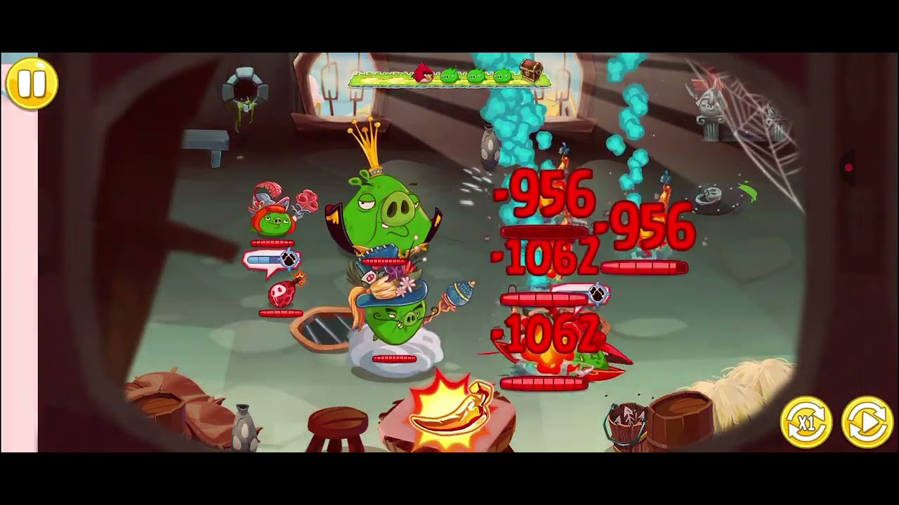 Angry Birds Epic Pig Friends - Rei porco Drácula, porco feiticeiro da páscoa, príncipe Porky