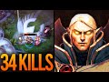 34 kills insane invoker vs tinker mid  dota 2 invoker