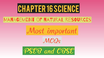 class 10 science chapter 16 MCQ/ management of natural resources class 10 mcq/ class 10 science pseb
