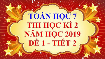 Toán học lớp 7 - Đề thi học kì 2 năm học 2019 - Đề 1 - Tiết 2
