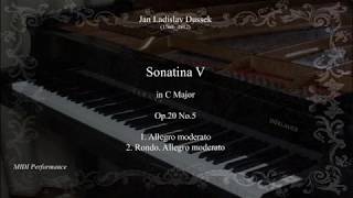 J. Dussek - Sonatina in C Major Op.20 No.5 , for Piano (Complete)