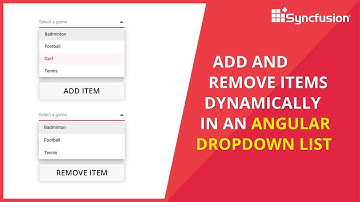 Add and Remove Items Dynamically in an Angular Dropdown List