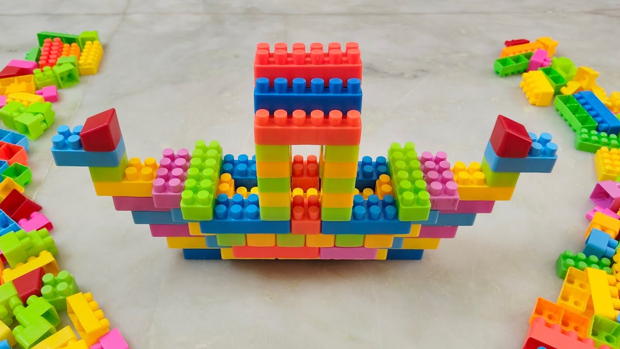 Satisfying DIY Boat ASMR/ Building blocks /block game /Lego block 