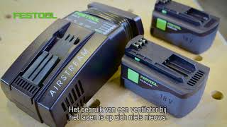 Crimineel fout Manifestatie Festool accu's en laders: hoe werkt de AIRSTREAM-technologie? | Festool NL  - YouTube