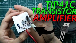 ÇOK BASİT TEK TRANSİSTÖRLÜ GÜÇLÜ AMFİ YAPIMI - TIP41C SUPER BASS AMPLİFİER