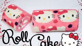 ➭ ¿Como hacer un Rollcake? ♥︎ Rollcake de Hello Kitty ♡ Miranda Ibañez