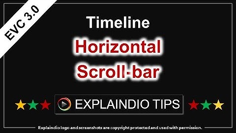 Explaindio Tips - Timeline Horizontal Scrollbar