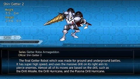 Ally Shin Getter 2 All Attacks (Getter Robo Armageddon), Super Robot Wars T.