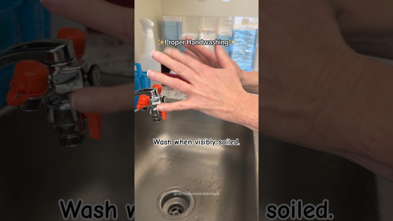 Handwashing: How to for visibly soiled hands. #dentalassistant #dental #dentalassisting