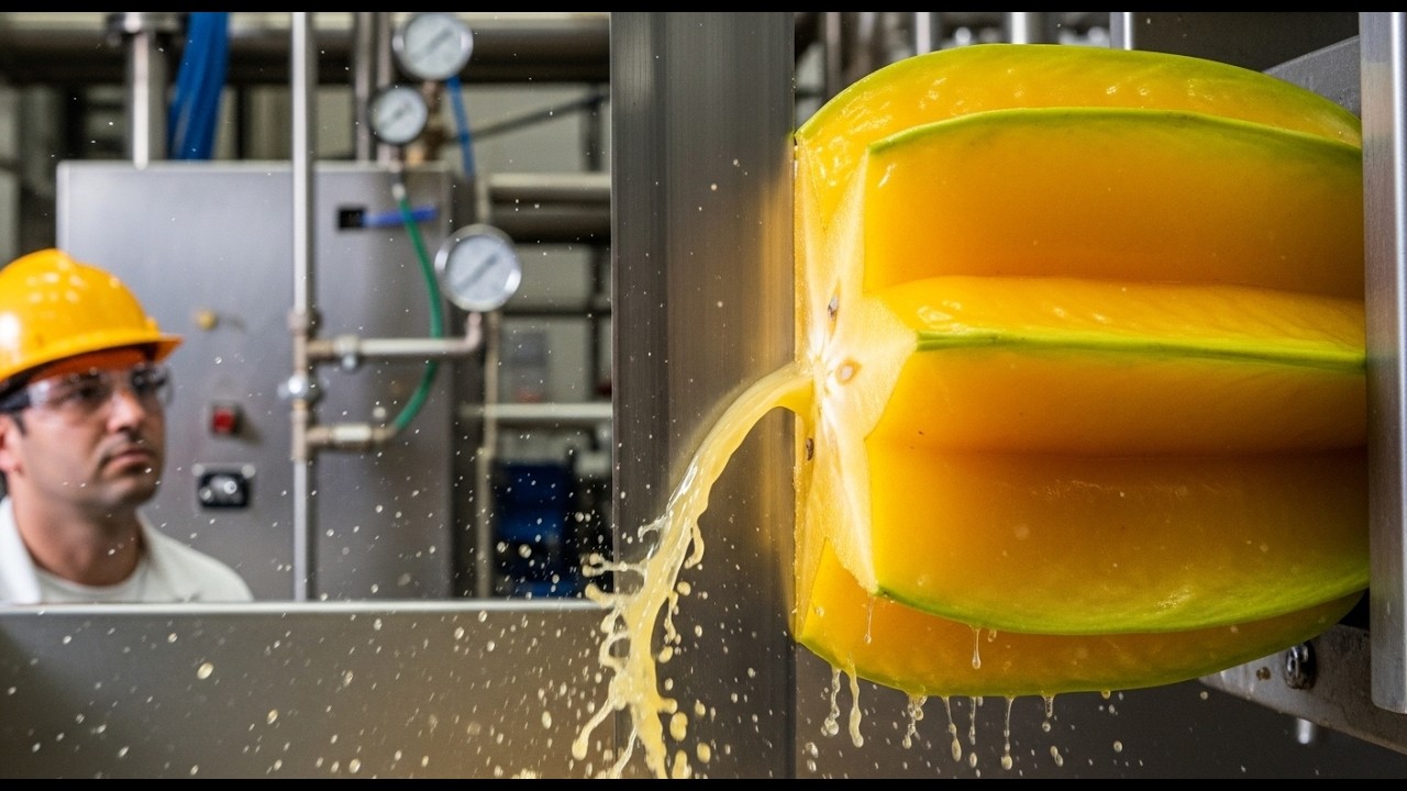 Watching This Is So Relaxing! The Infinite Starfruit Slicing & Juicing Method 🌟🌀