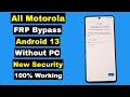 All Motorola Android 13 FRP Bypass Without PC | All Motorola FRP Google Account Unlock Android 13