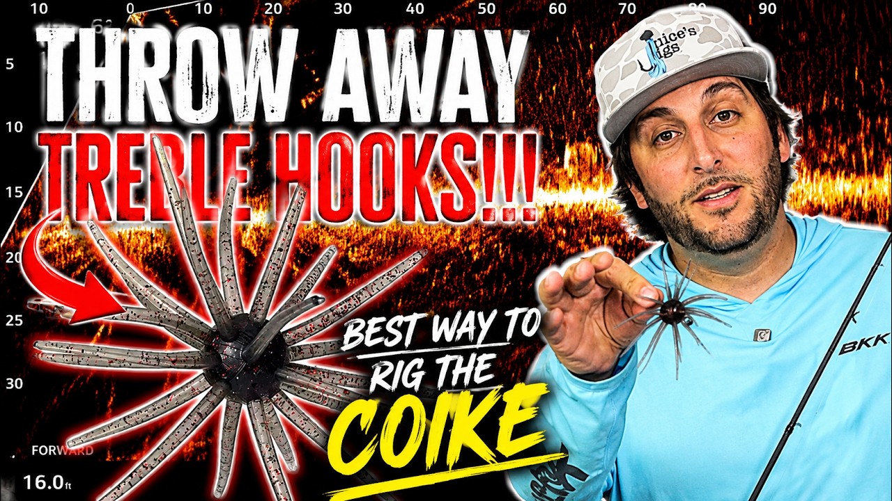 THROW Away Your TREBLE HOOKS - BEST Way to Rig the COIKE - YouTube
