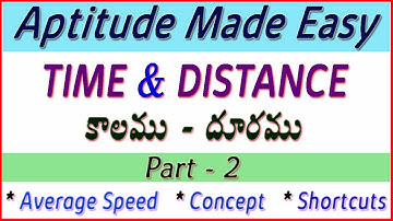 Time & Distance Part - 2 I Average Speed-Concepts-Shortcut Tricks Problems I 4 All Competitive Exams
