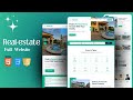 Real-Estate Website Design: HTML, CSS &amp; JS (Free Source Code)