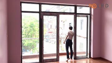 Lắp đặt cửa đi mở quay 2 cánh nhôm Xingfa nhập khẩu