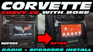 CHEVY CORVETTE C6 SONY RADIO INSTALL  - WITH BOSE ALSO INSTALL ALL SPEAKERS AND BACK UP CAM Z06 ZR1