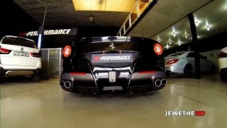 Wow! the exhaust sound of this ferrari f12 berlinetta fitted with a
custom fi system is probably one loudest sounds we'...