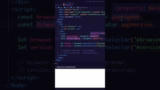 Detect user's browser type in JavaScript #shorts