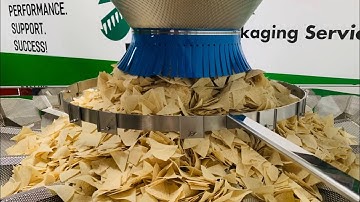 Automatic PRECUT CHIPS Packing Machine @ 20lbs - High Tek USA’s 14 Head 7.5L Weigher | Hightek USA