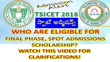 TS ICET SPOT ADMISSION NOTIFICATION COMPLETE PROCESS IN TELUGU
