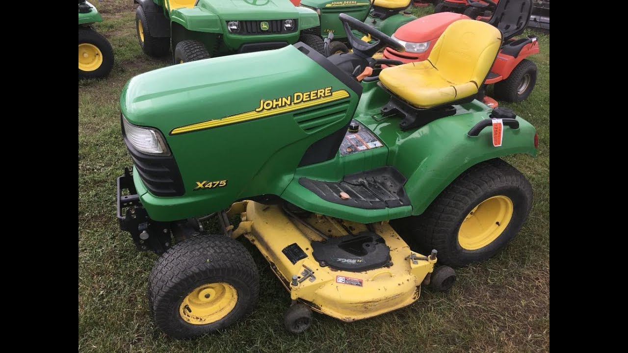 John Deere X475 Lawnmower with 54" Mower Deck YouTube