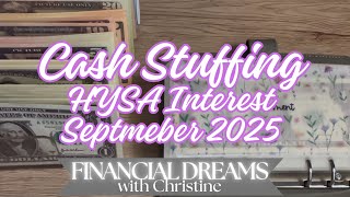 Cash Stuffing Interest From My HYSA September 2025! How Much Did I Earn? #cashstuffing #savingmoney