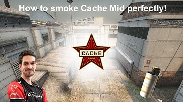 [Smoke Tutorial] - Cache Mid - The Perfect Mid hit! (How to smoke Cache CsGo)