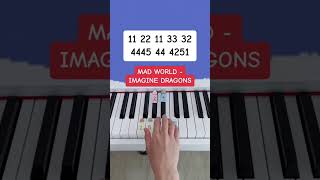 Mad World - Imagine Dragons (Piano Tutorial) #madworld #imaginedragonssongs #pianoshorts
