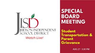 08/27/2026 | Special Board Meeting | Hazardous Routes Resolution & Grievance