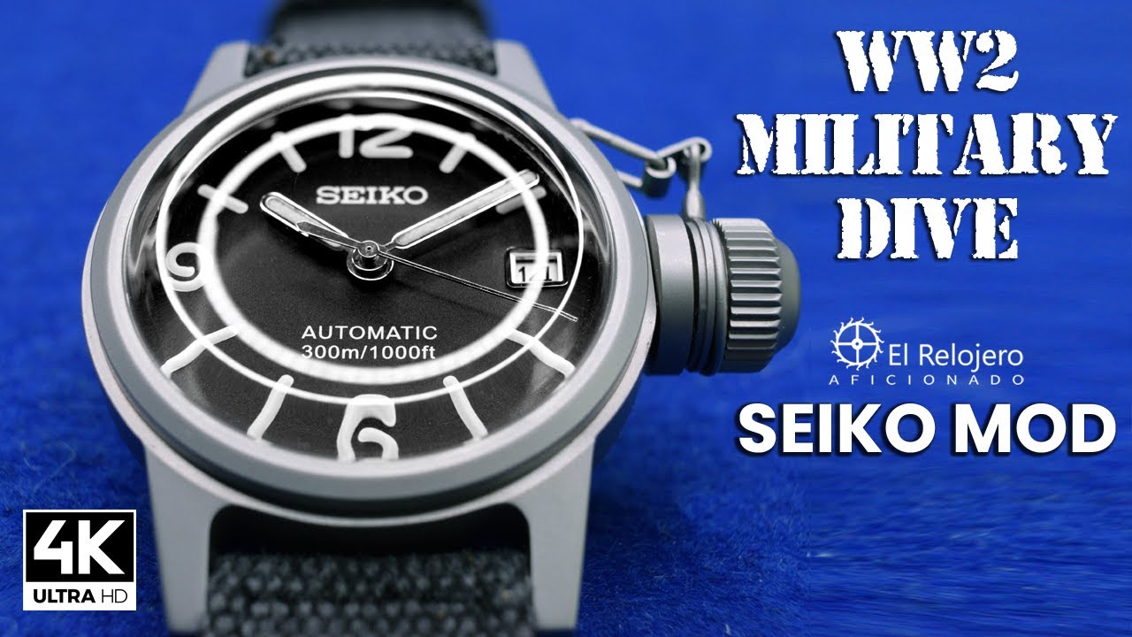SEIKO MOD. Como armar un reloj de buzo de la segunda guerra mundial. El reloj cantimplora - DIY