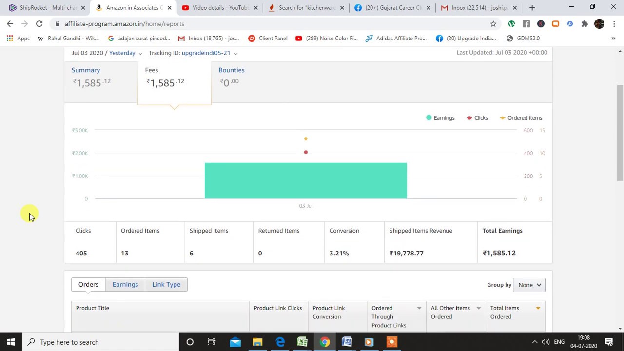 Amazon affiliate earning with proof Amazon affiliate Learn amazon