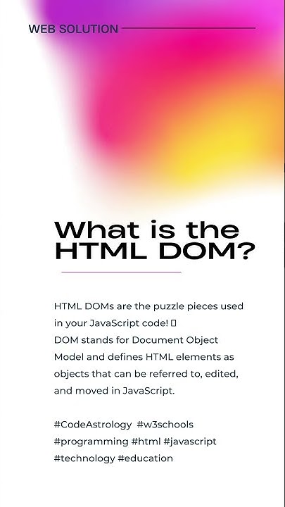 What is the HTML Dom #shorts #youtube #html5 #programming #fifa - YouTube