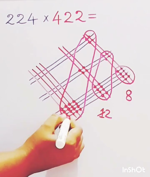 Japanese multiplication using lines maths trending video shortvideo 