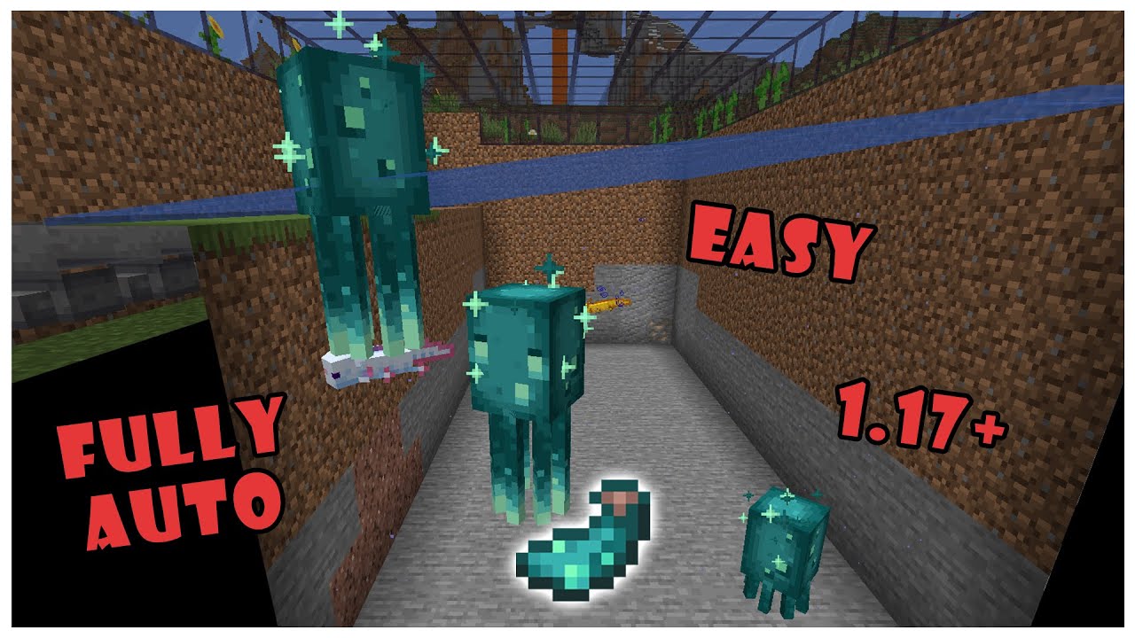 EASY Glow Squid Farm/ Glow Ink Sac Farm AUTO (Minecraft Java/Bedrock