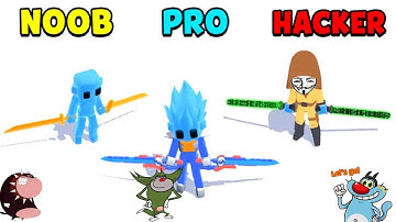 NOOB vs PRO vs HACKER Samurai Flash Android iOS Oggy And Jack Voice
