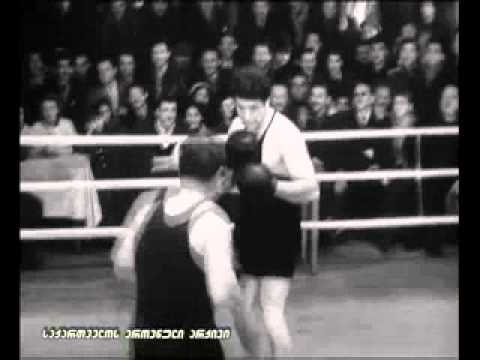 Boxing The championship of  Georgia 1957 Fridon Lomidze against  Konstantin Babakhanidi