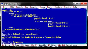 Tutorial Turbo Pascal Simpson vs Trapecio (Programa modulado)