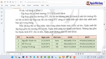 Bài 2 -  Chủ đề F - Tin học 11 - Bảng và khóa chính trong cơ sở dữ liệu quan hệ (phần 2) - Cánh diều