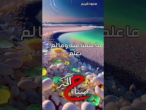 دعاء سعود شريم اللهم أنا نسألك من الخير كله صباح الخير