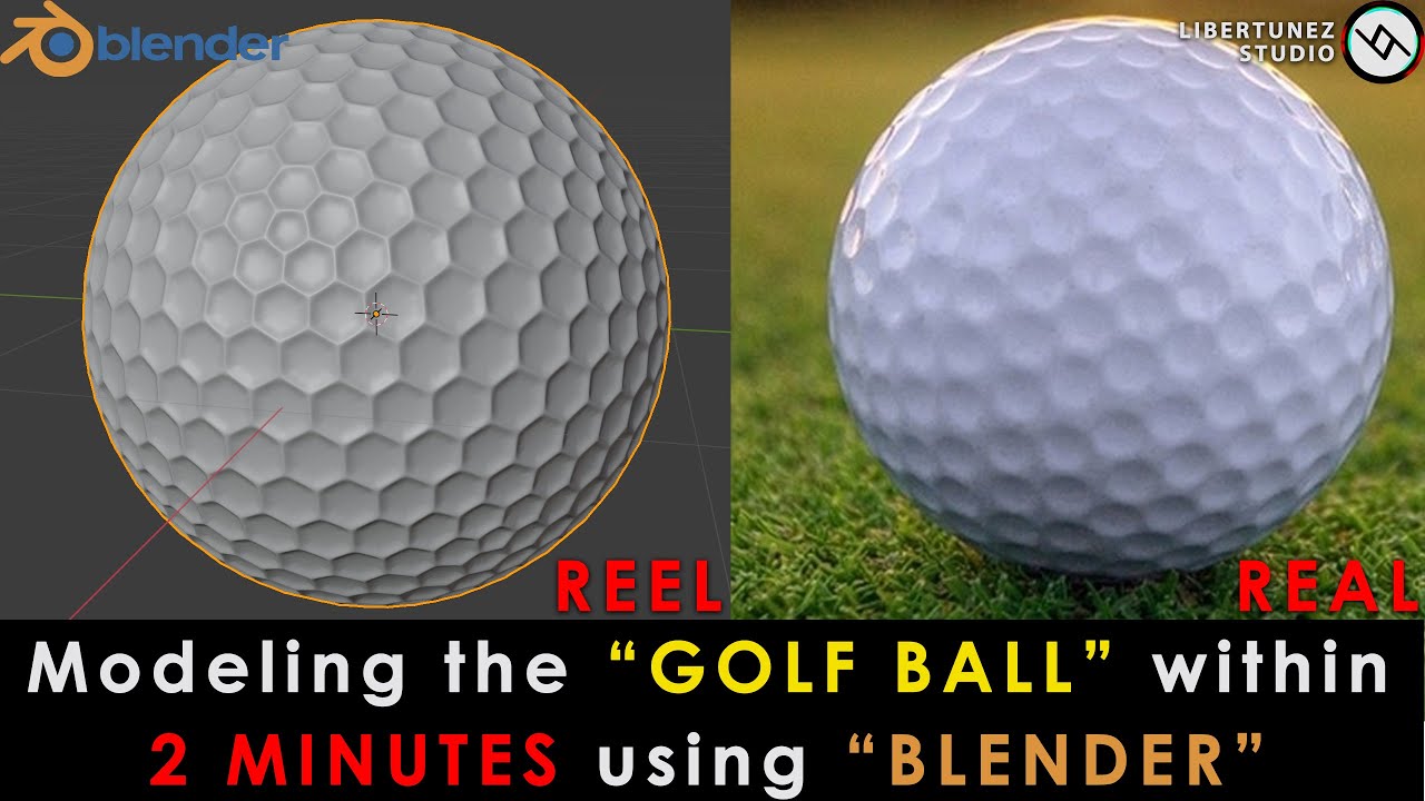 Modeling the "GOLF BALL" within 2 minutes using BLENDER 3D animation