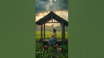 Thumbnail of "Melancholy Rain in the Rice Fields – Healing Silence at Sunset" #relax #serenitybeats #rain
