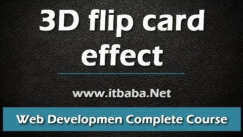 3D flip card effect in CSS3 | Web Development Complete Course Urdu & Hindi | Technical College