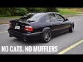 Straight piped BMW E39 M5 exhaust | LOUD!