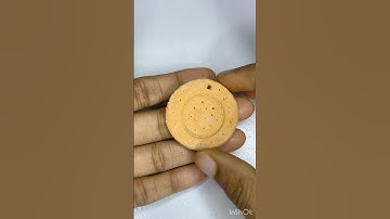 Make Your Own Dalgona CANDY Keychain from CLAY! #diy #ceramicart #keychain #dalgona #squidgame #diy