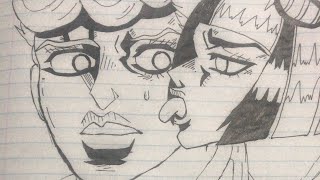 How I Drew Bruno Face Licking Giorno In 10 Seconds Or Less...