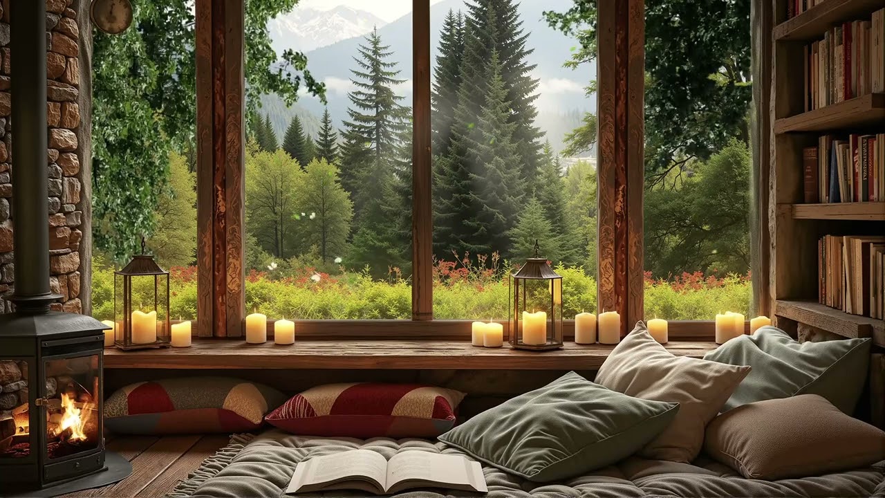 Cozy Forest Morning Cabin – Calm Jazz for Slow Starts, Reading & Peaceful Time