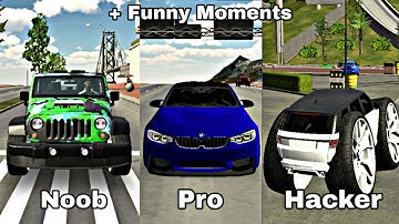 Noob Vs Pro Vs Hacker + Funny Moments | Car Parking Multiplayer - Olzhass Games