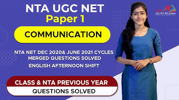 Communication | NTA UGC NET Paper 1 Online Coaching | NTA NET Dec 2020 & June 2021 Cycles | APPLE B