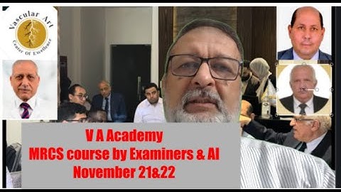MRCS Examiner advise V A academy MRCS courses by examiners and AI advert November course
